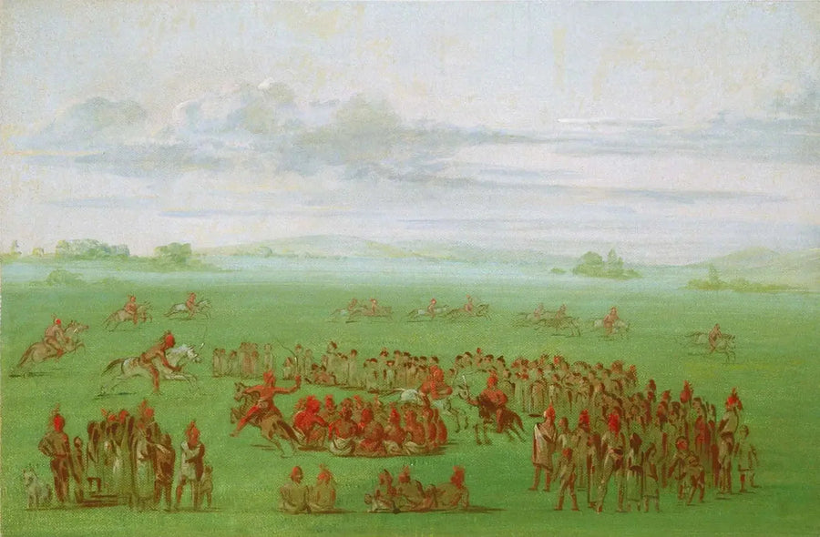 "Att röka hästar", en märklig sedvänja bland Sauk och Fox - George Catlin
