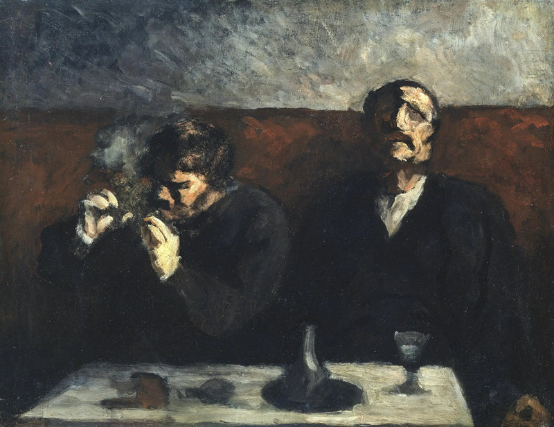 Rökare och absintdrickare - Honoré Daumier