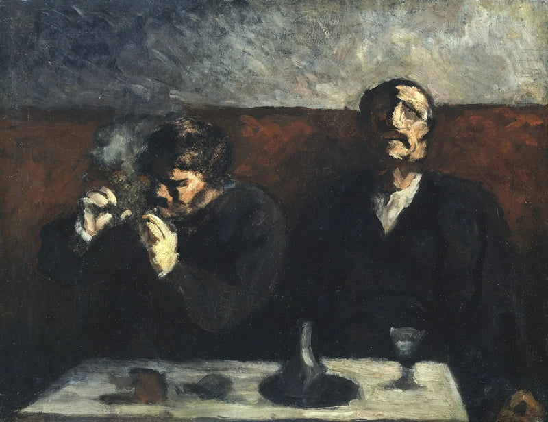 Rökare och absintdrickare - Honoré Daumier