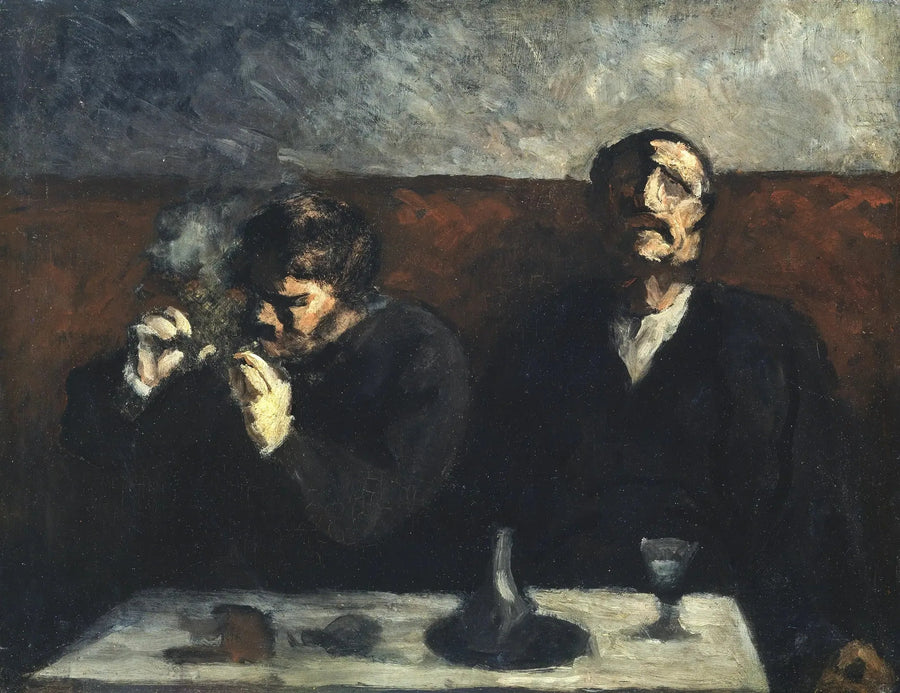 Rökare och absintdrickare - Honoré Daumier