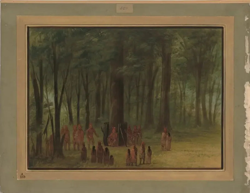 Black Hawk:s begravning - Saukie - George Catlin