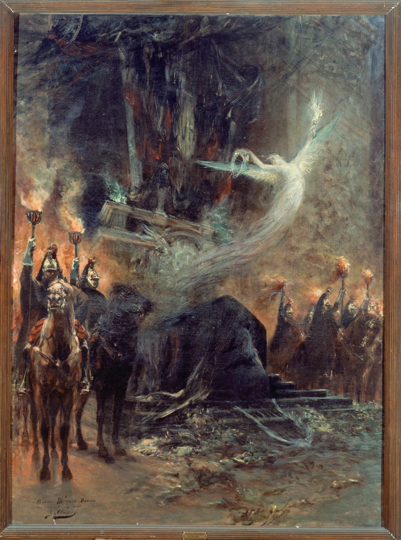 Funérailles de Victor Hugo - la veillée sous l'arc de triomphe - Georges Clairin