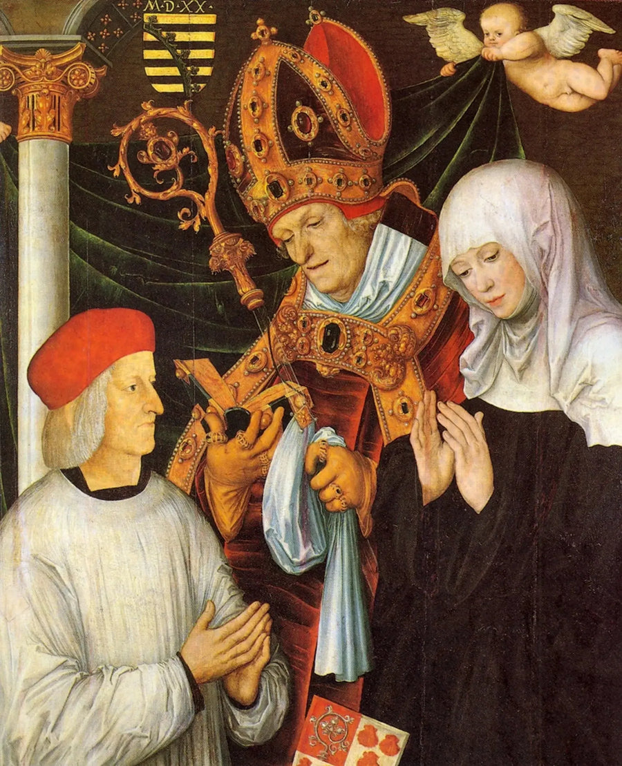 Gabriel d'Eyb, biskop av Eichstätt, med helgonen Wilibald och Walburga - Lucas Cranach den äldre