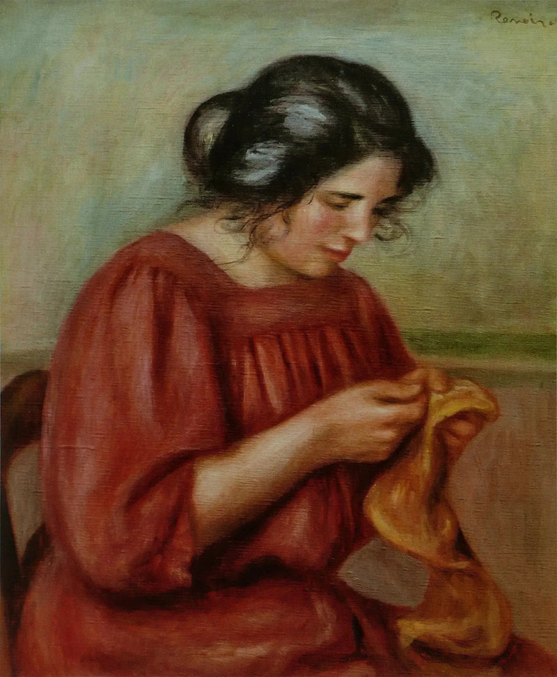 Gabrielle återupptar - Pierre-Auguste Renoir
