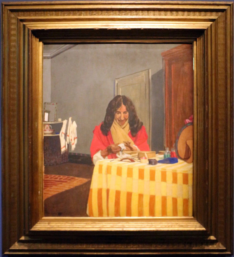 Gabrielle Vallotton som målar naglarna - Félix Vallotton