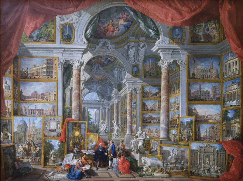 Galleri av vyer av det moderna Rom - Giovanni Paolo Panini