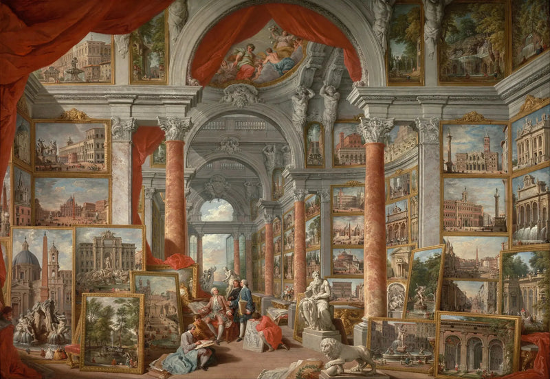 Galleri av vyer av det moderna Rom - Giovanni Paolo Panini