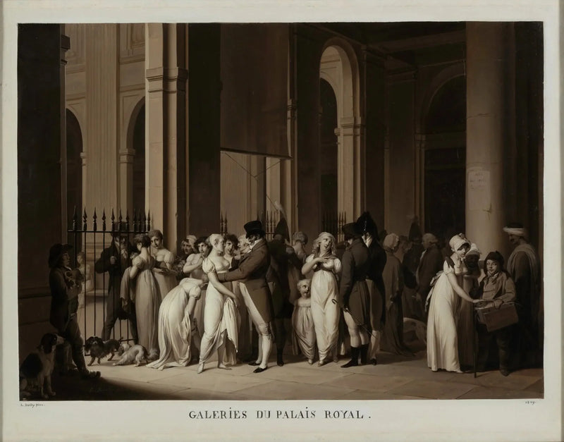 Galerierna vid Palais-Royal - Louis-Léopold Boilly