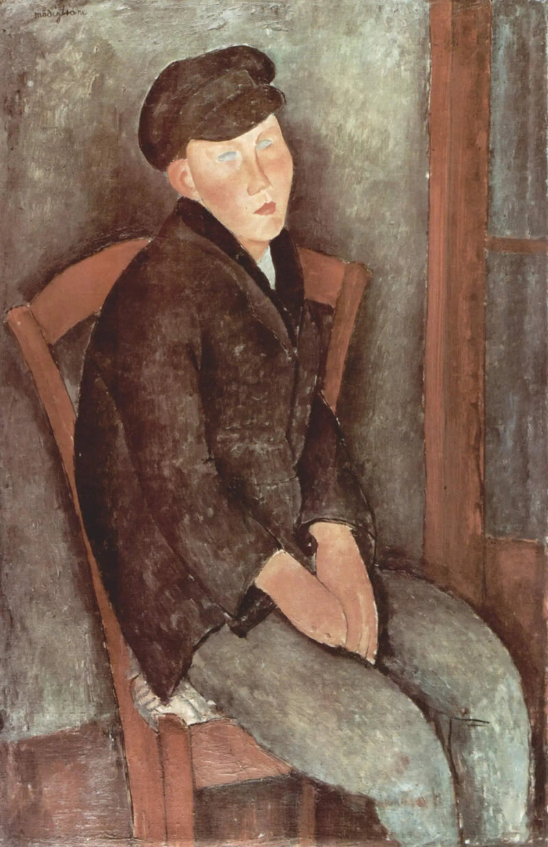 Pojke som sitter med en keps - Amedeo Modigliani