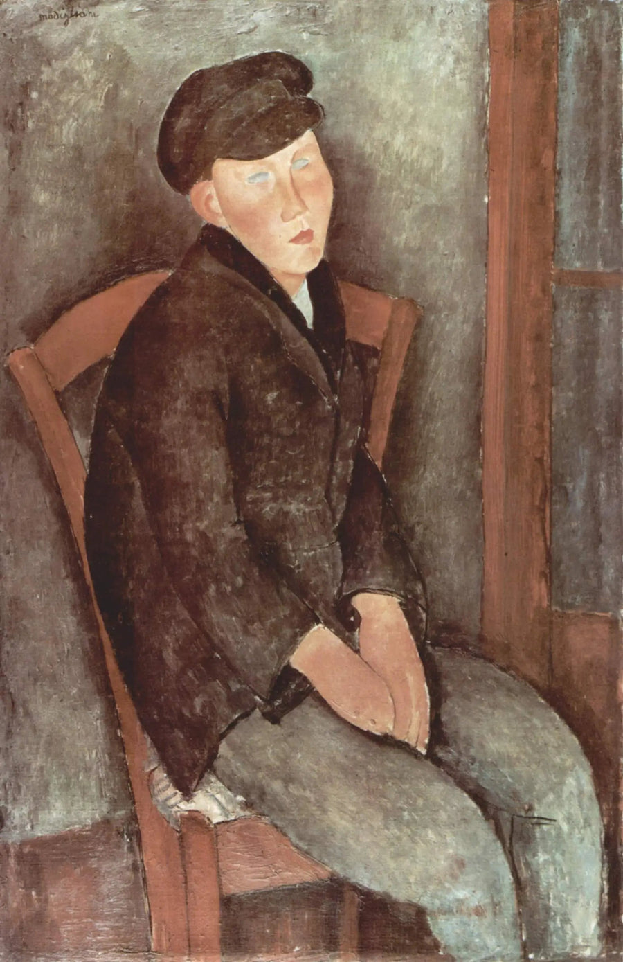 Pojke som sitter med en keps - Amedeo Modigliani