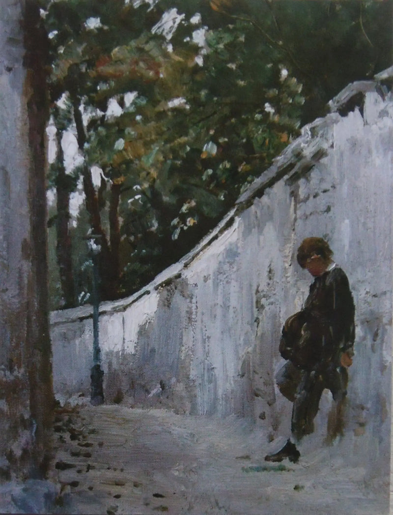 Pojke på trädgårdsväggen. Montmartre - Ilya Repin