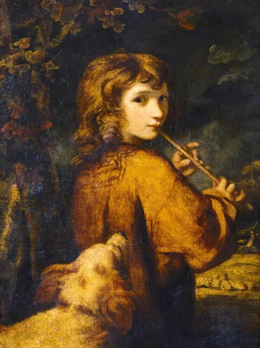 Pojke med herdeflöjtspelare - Joshua Reynolds