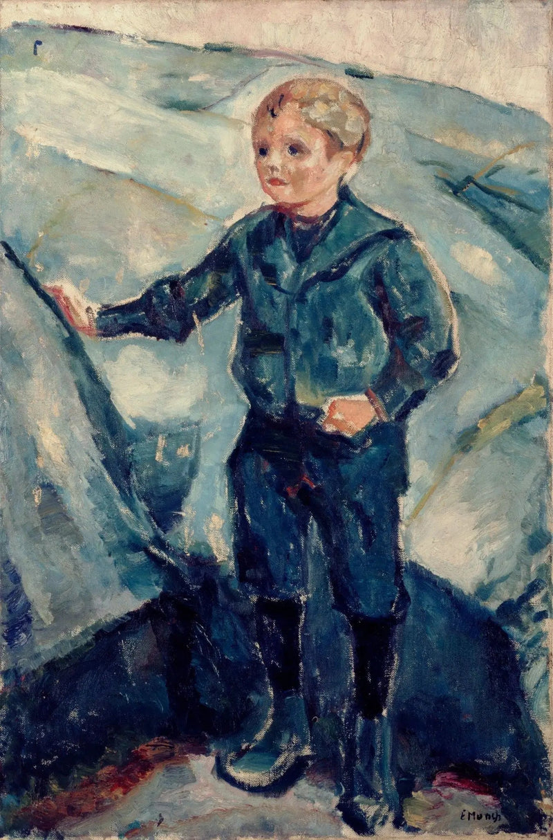 Pojke i en klippig landskap - Edvard Munch