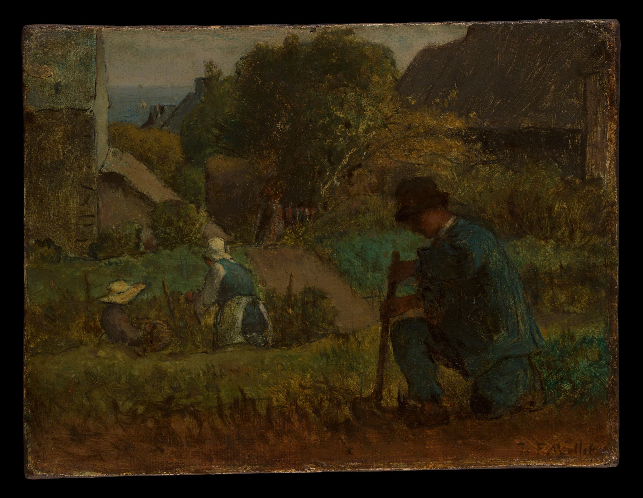 Garden Scene - Jean-François Millet