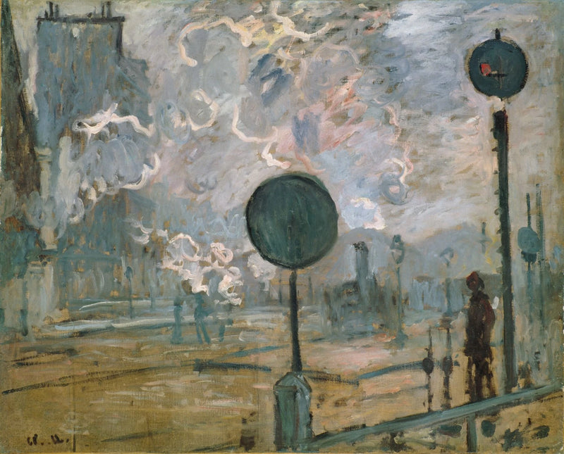 La Gare Saint-Lazare, signalerna - Claude Monet