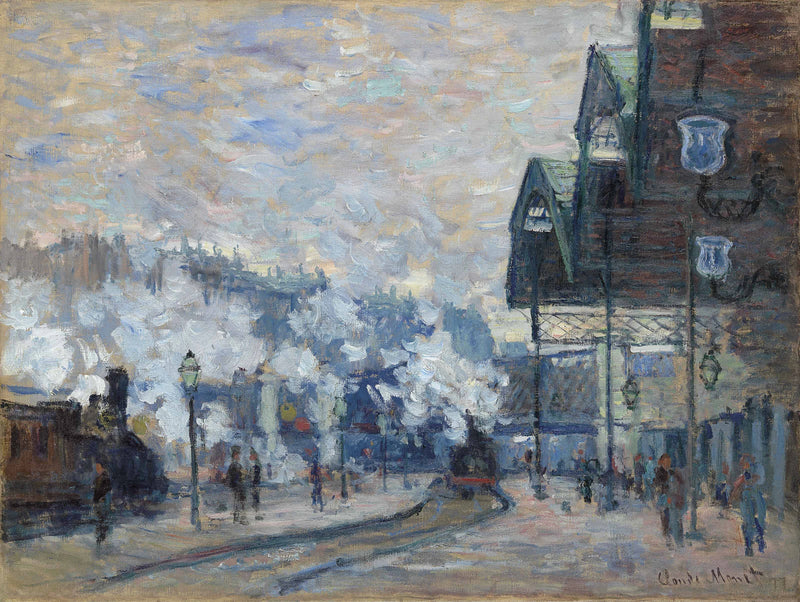 Gare Saint-Lazare, utvändig vy W446 - Claude Monet