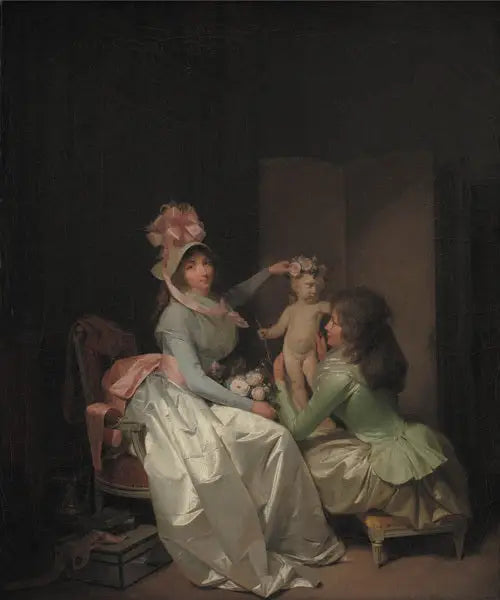 Klädsel på Cupidon-statyn - Louis-Léopold Boilly