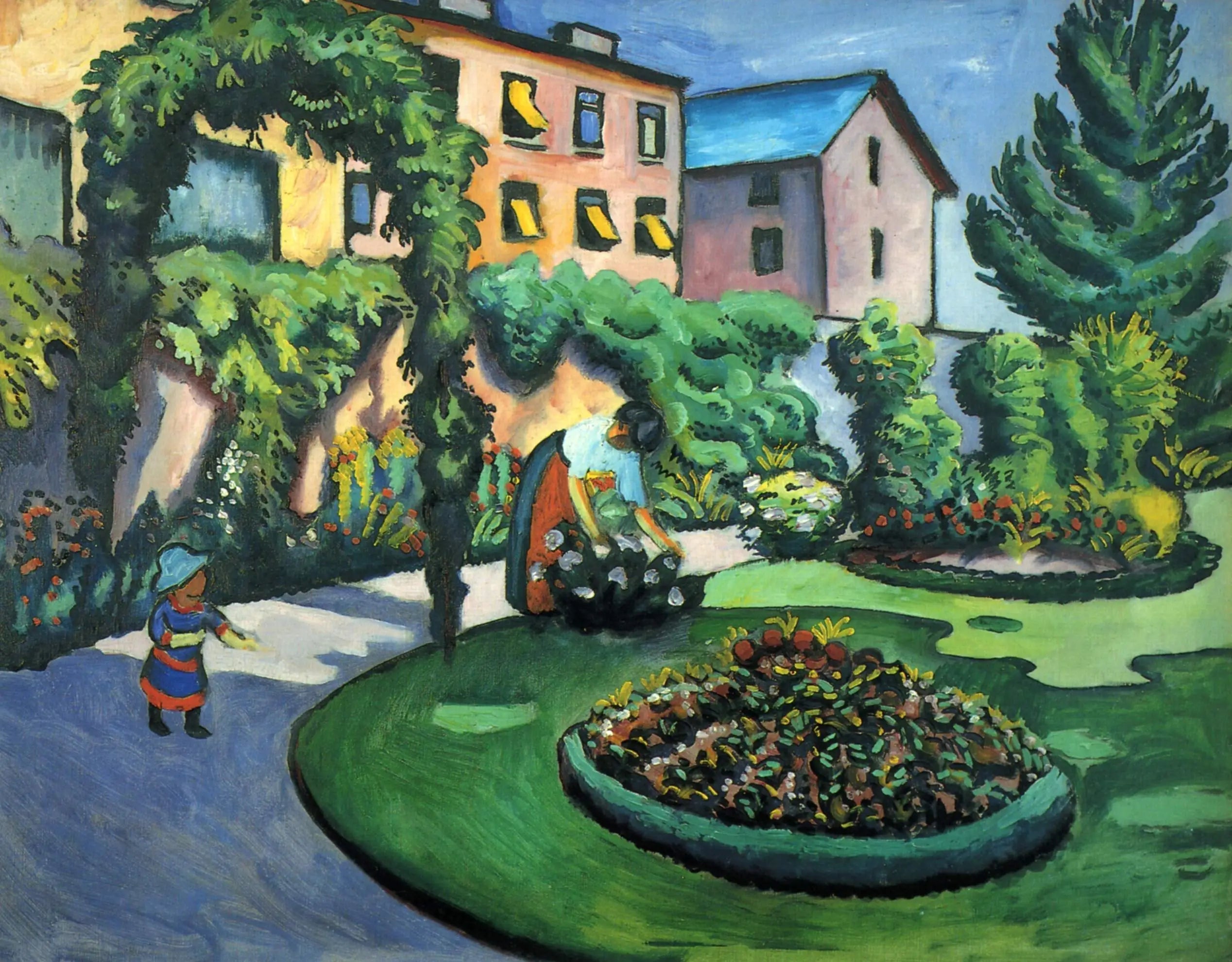 Reproduction du tableau « Q130745610 - August Macke » par Alpha Reproduction en peinture à l’huile