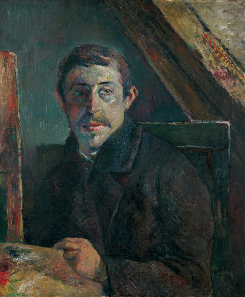 Gauguin framför sin staffli - Paul Gauguin