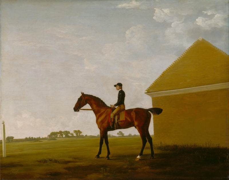 Gräsmatta, med jockey på plats, i Newmarket - George Stubbs