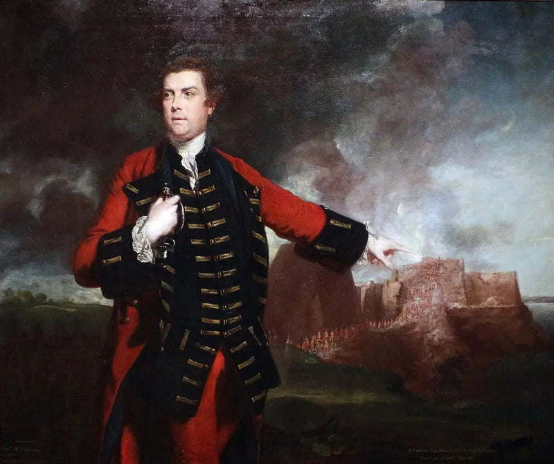 General William Keppel, i attacken på Morro-slottet - Joshua Reynolds