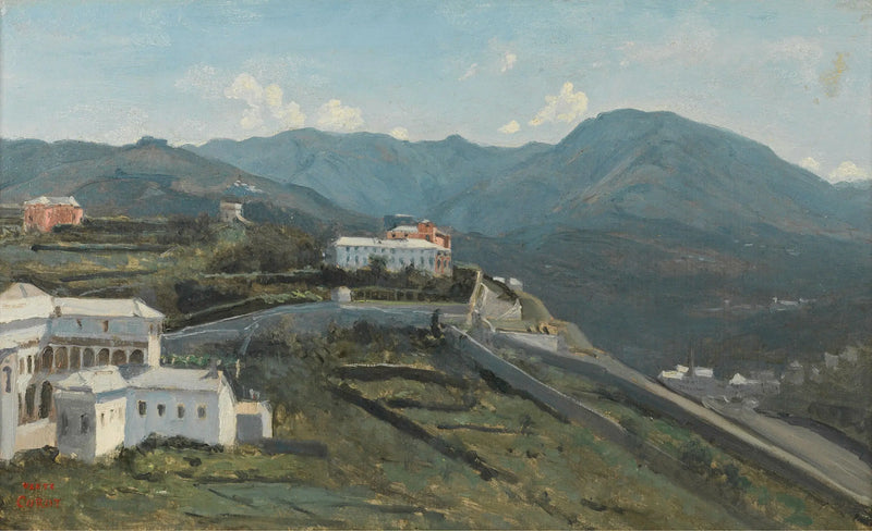 Genua. En del av staden och Apenninerna - Jean-Baptiste Camille Corot