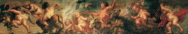 Geni som leker med djur - Peter Paul Rubens