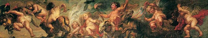 Geni som leker med djur - Peter Paul Rubens