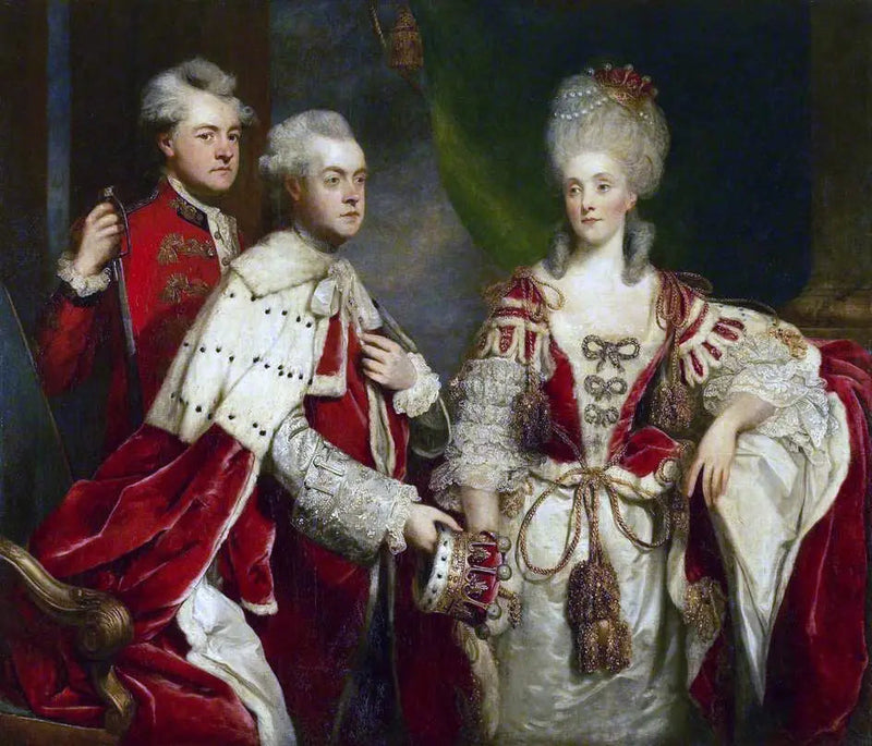 George, 2:e hertig Harcourt, hans fru Elizabeth och hans bror William - Joshua Reynolds