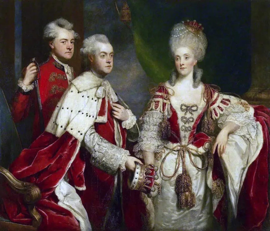 George, 2:e hertig Harcourt, hans fru Elizabeth och hans bror William - Joshua Reynolds