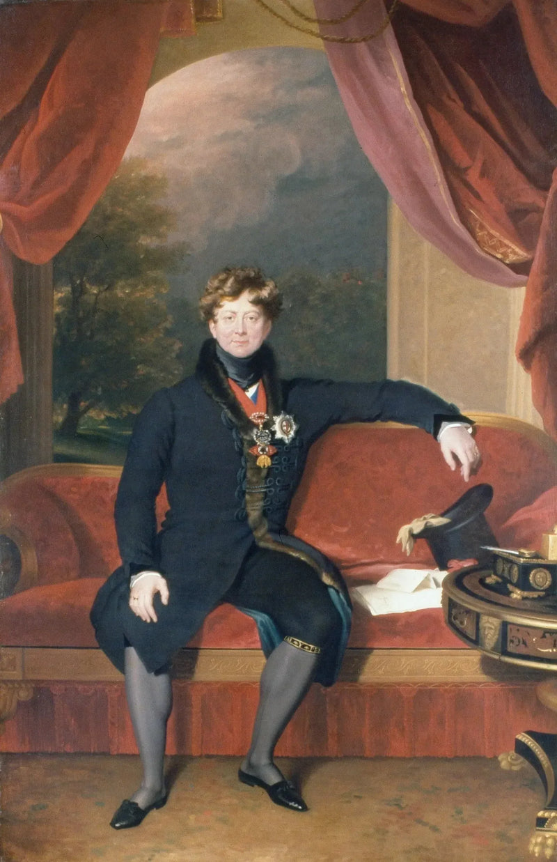 George IV (1762–1830), sittande, i morgonrock - Thomas Lawrence