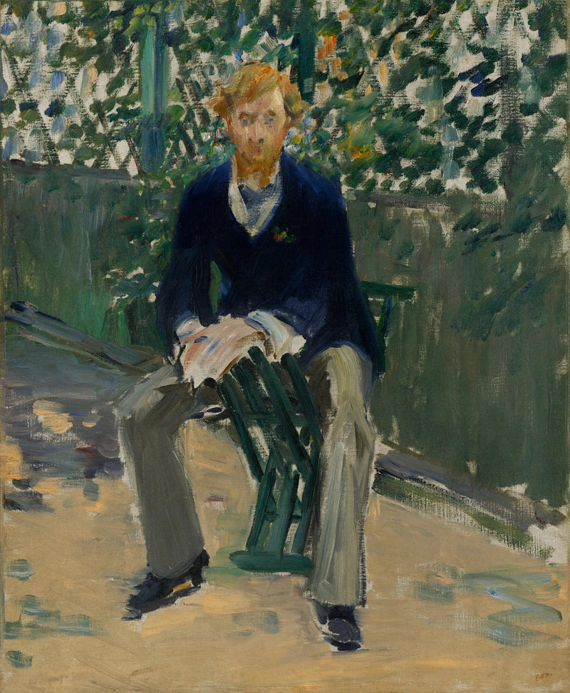 George Moore i konstnärens trädgård - Édouard Manet