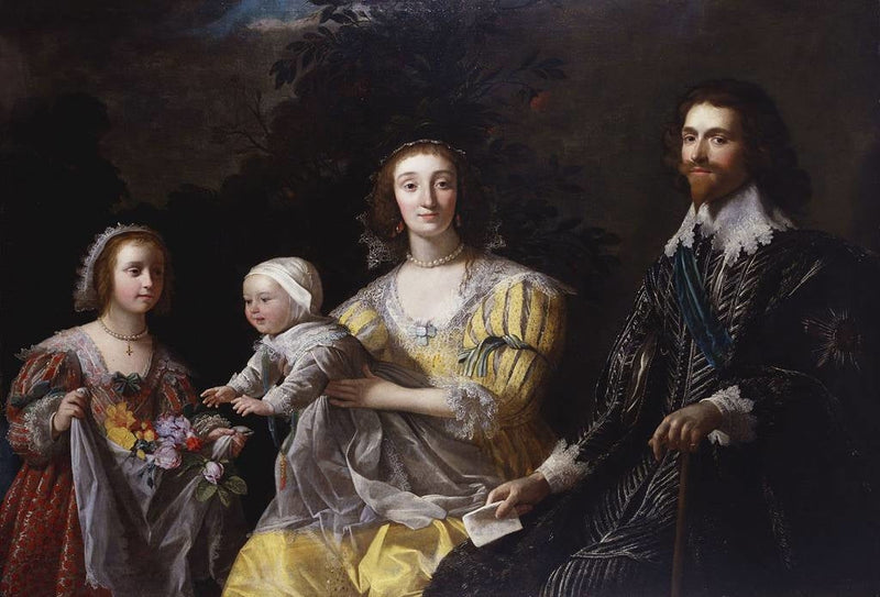 George Villiers, 1:e hertig av Buckingham (1592-1628) med sin familj - Gerrit van Honthorst
