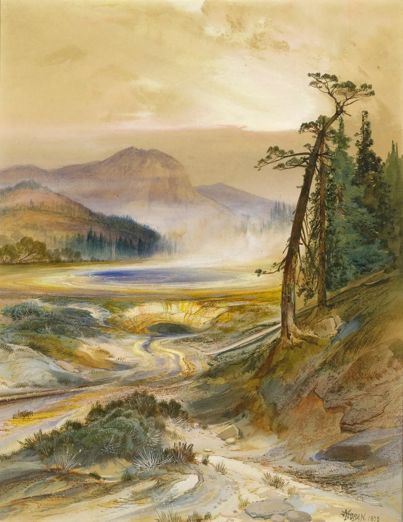 Geyser Excelsior, Yellowstoneparken - Thomas Moran