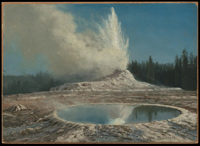 Geyser, Yellowstoneparken - Albert Bierstadt
