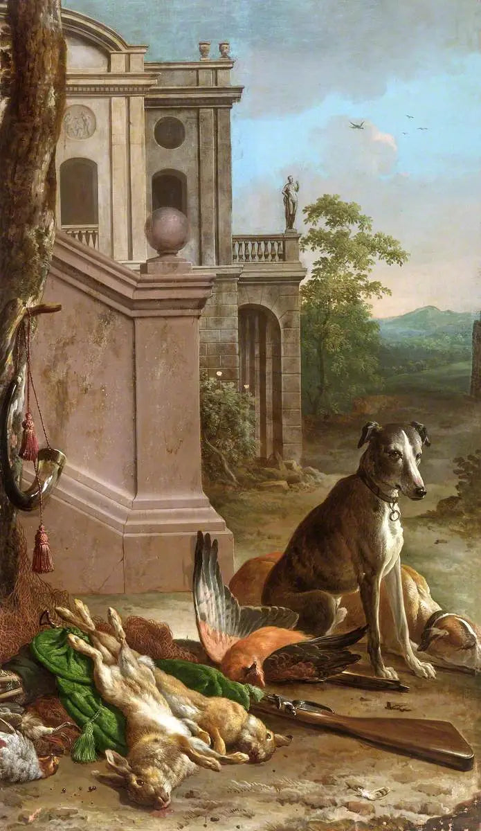 Döda vilt i ett landskap - Melchior de Hondecoeter