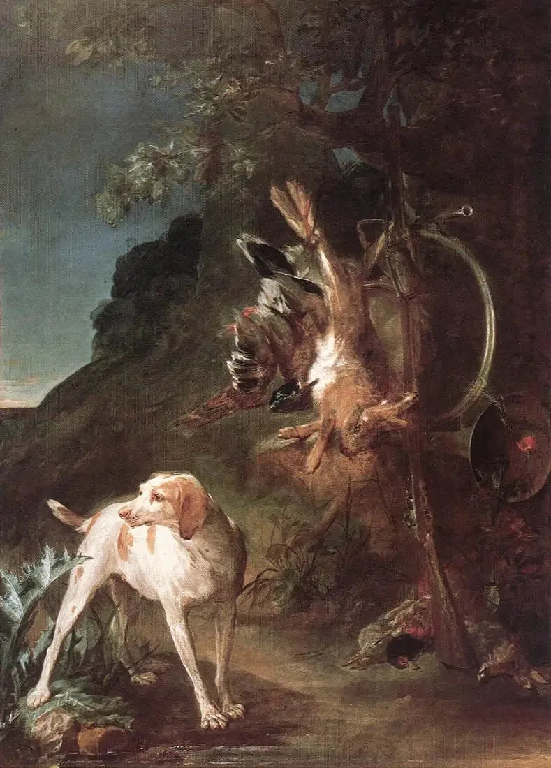 Döda vilt och jakthund - Jean Simeón Chardin