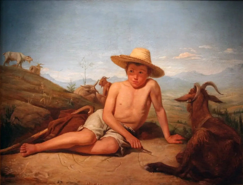 Giotto som vaktar getterna - Léon Bonnat