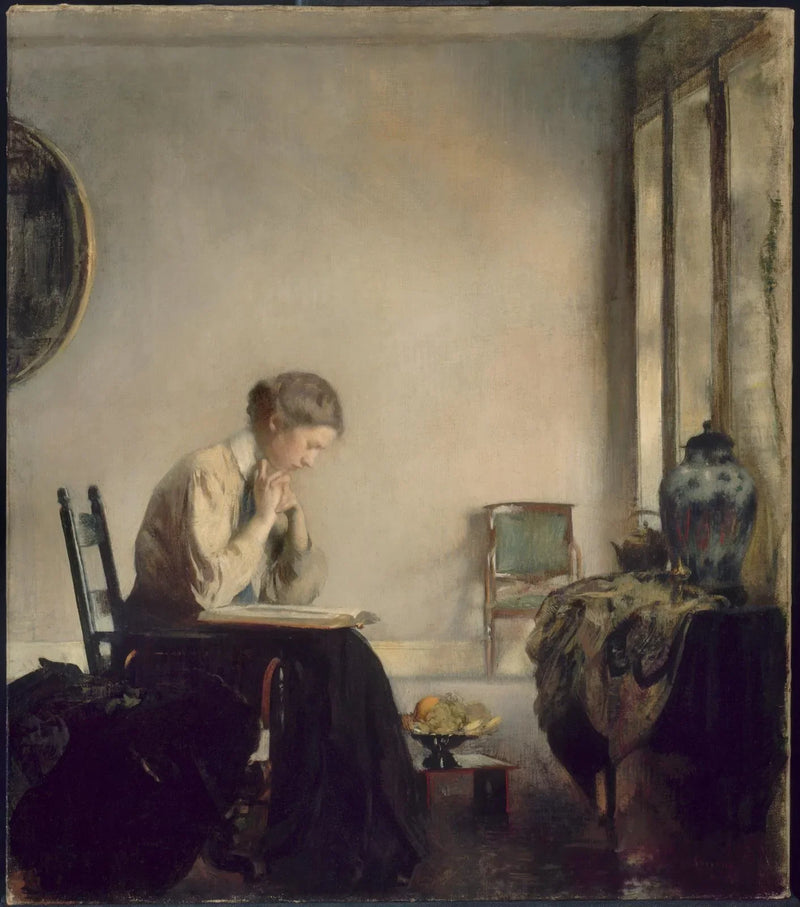 Flicka som läser - Edmund Charles Tarbell