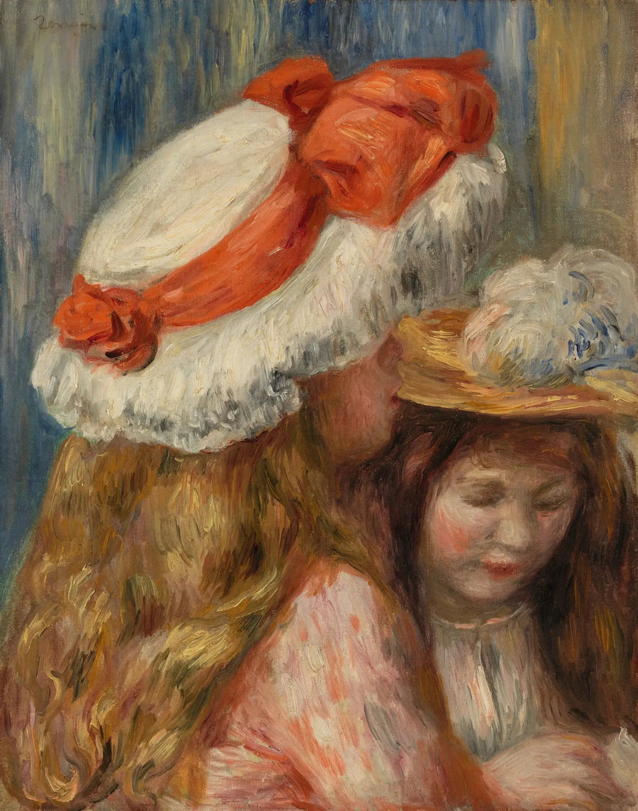 Flickor med hattar (Jeunes filles aux chapeaux) - Pierre-Auguste Renoir