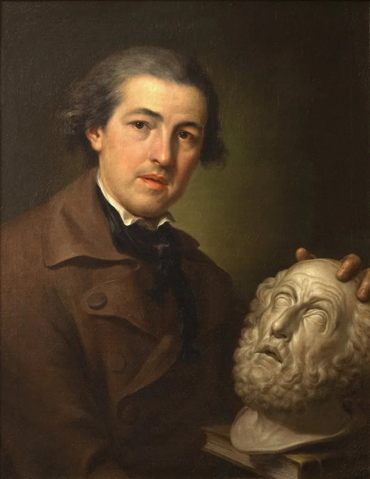 Giuseppe Franchi (1731–1806) med ett huvud av Homeros - Anton Raphael Mengs