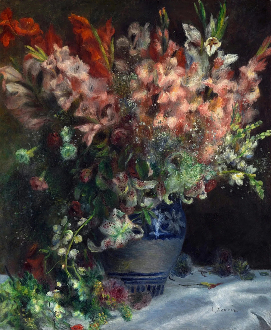 Gladioler i en vas - Pierre-Auguste Renoir
