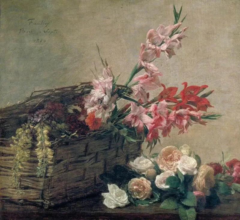 Gladioler och rosor - Henri Fantin-Latour