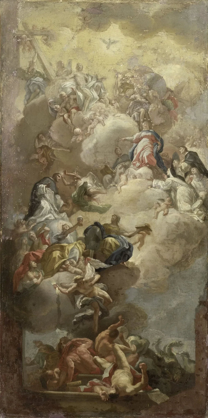 Helgonet Dominikus helgelse - Francesco Solimena