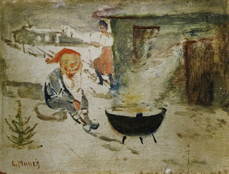 Gobeläng med julgröt - Edvard Munch