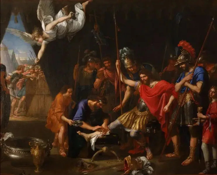 Godefroy de Bouillon omhändertagen av en ängel - Pierre Mignard