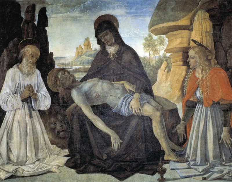 Gonfanon med Pietà - Pietro Perugino