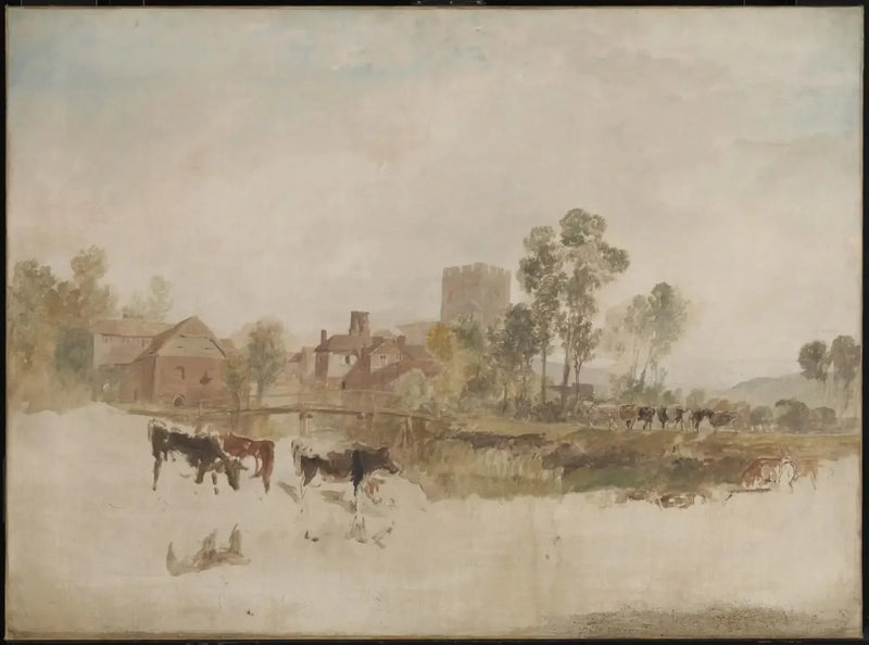 Goring Mill och Kyrka - J. M. W. Turner