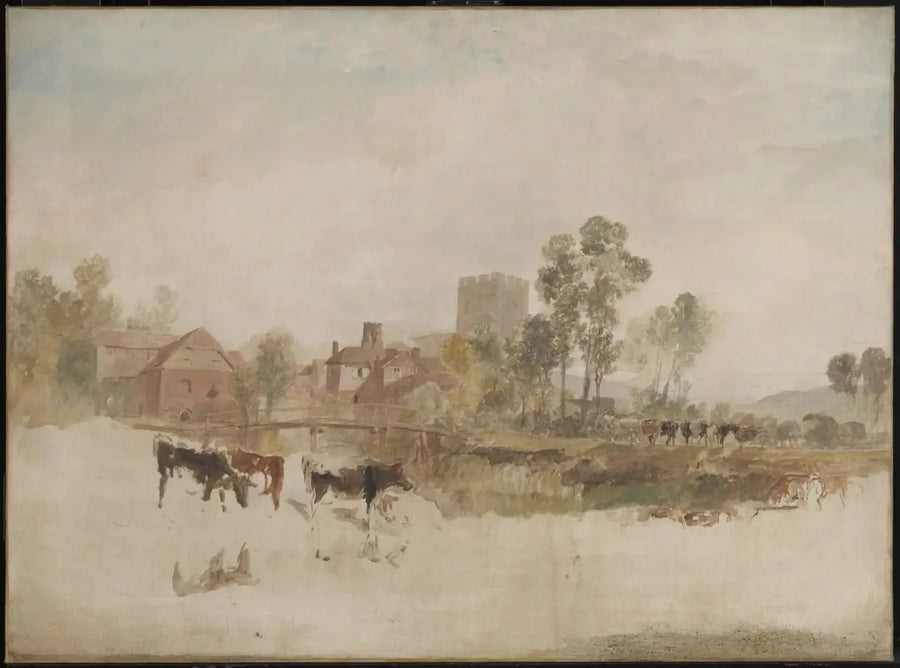 Goring Mill och Kyrka - J. M. W. Turner
