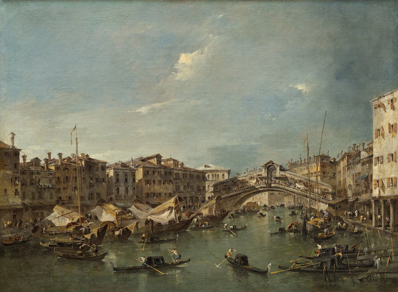 Grand Canal med Rialto-bron, Venedig - Francesco Guardi